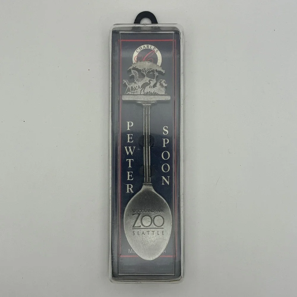 Charles Pewter Woodland Park Zoo Seattle Souvenir Spoon Safari Animals USA